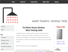 Tablet Screenshot of hot-water-heaters-reviews.com